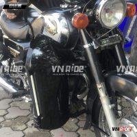 Cản yếm trước chắn bùn độ tích hợp chống đổ cho nhiều dòng xe mẫu 2 (đỏ hoặc đen)