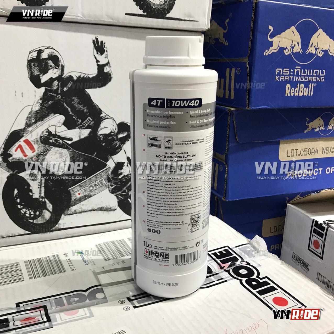 Dầu nhớt IPONE STROKE 4 RACING OIL 10W40 (RACING) (1L) Dầu nhớt IPONE STROKE 4 RACING OIL 10W40 (RACING) (1L)