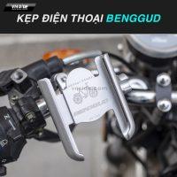 Giá kẹp điện thoại gắn ghi đông moto BENGGUD (Đen / Bạc)