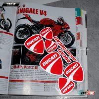 Bộ logo phản quang (Respect) DUCATI full khổ 20x10cm