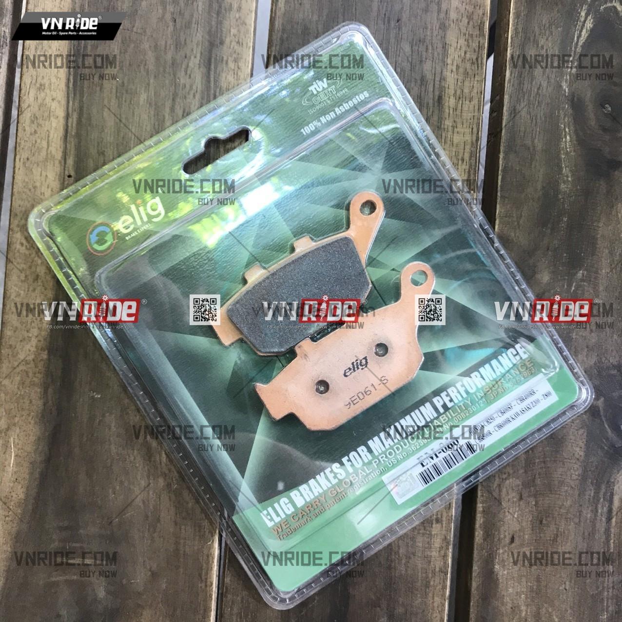 Má phanh (bố thắng) sau xe moto Elig Brake Pads (Sintered EM066-SA3) Má phanh (bố thắng) sau xe moto Elig Brake Pads (Sintered EM066-SA3)