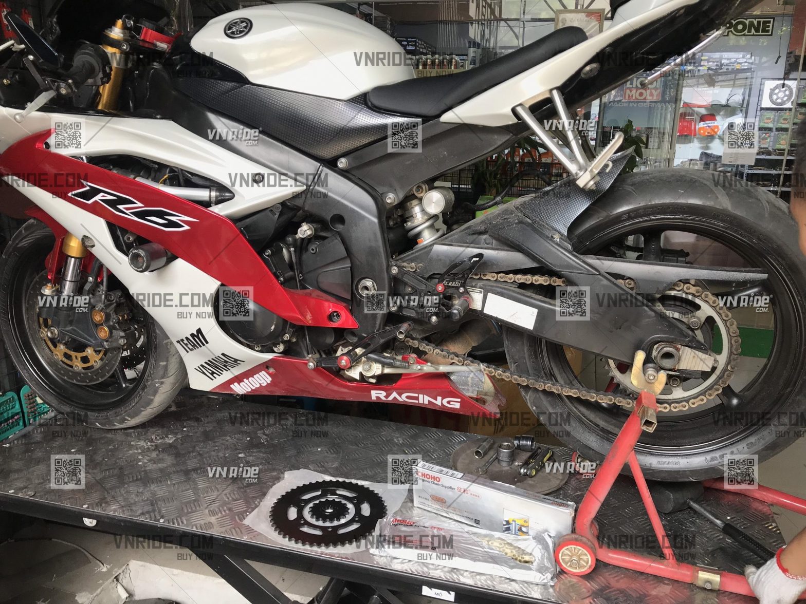 Bộ nhông trước sau R6 date 06 - 13