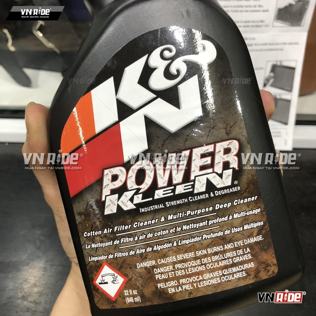 Vệ sinh lọc gió K&N Power Kleen Air Filter Cleaner (946ml) VNRIDE