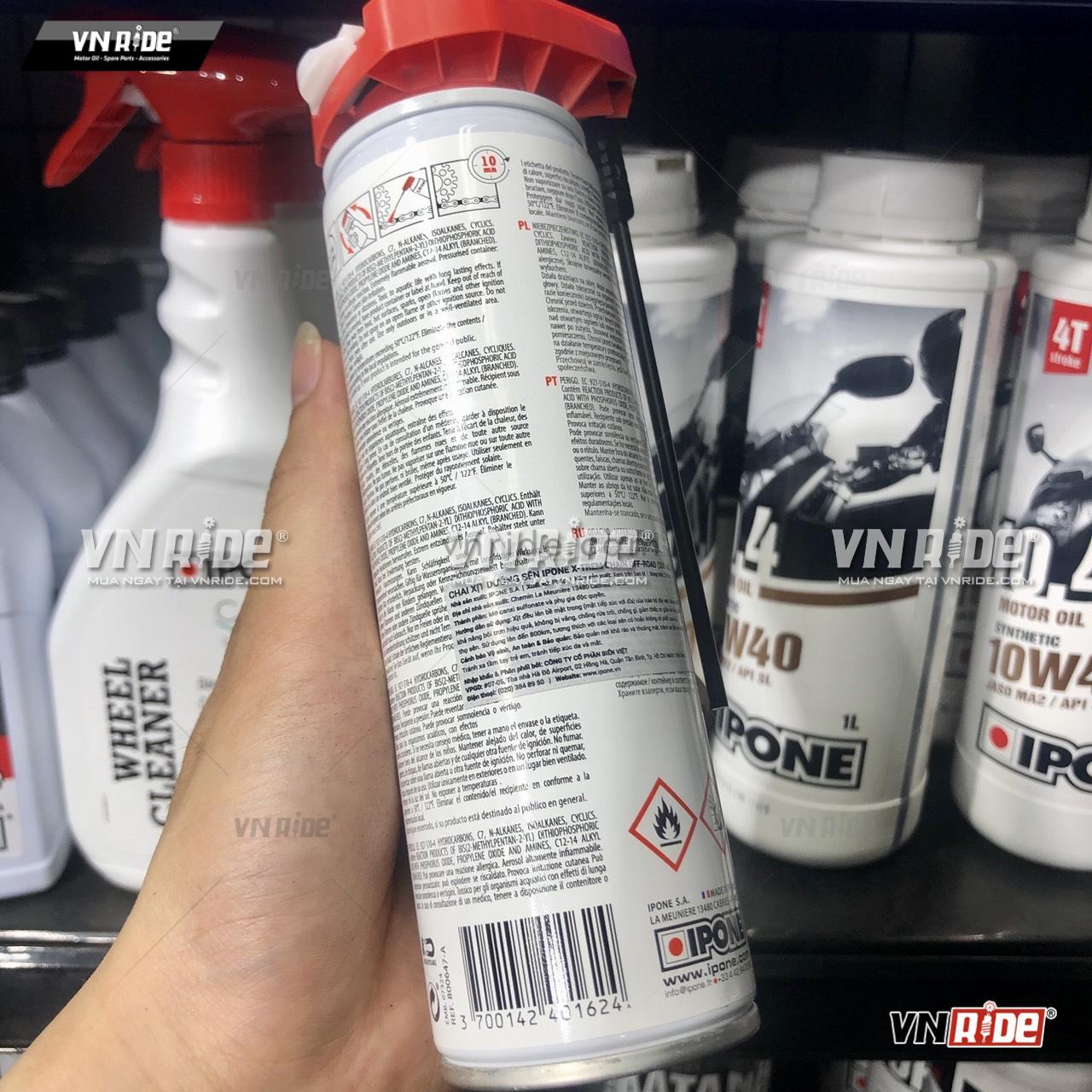 Xịt dưỡng xích (sên) IPONE X-TREM CHAIN OFF-ROAD (250ml) Xịt dưỡng xích (sên) IPONE X-TREM CHAIN OFF-ROAD (250ml)
