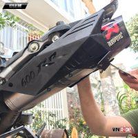 Ốp đuôi pô kèm pat biển số độ CNC CBR600RR 07-12