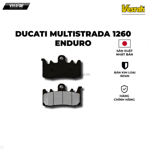 Má phanh (bố thắng) trước Vesrah Resin Multistrada 1260 Má phanh (bố thắng) trước Vesrah Resin Multistrada 1260