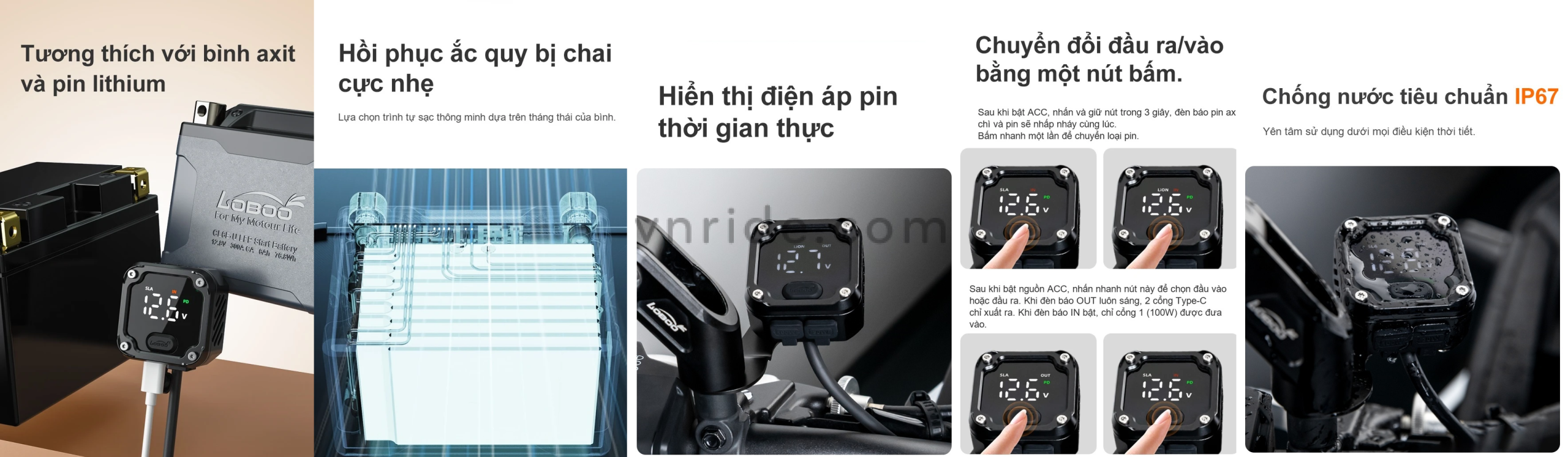 Cổng sạc USB 2 chiều Loboo C36 2